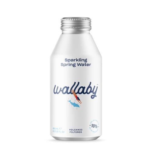Wallaby Sparkling Spring Water 400ml aluminium bottle