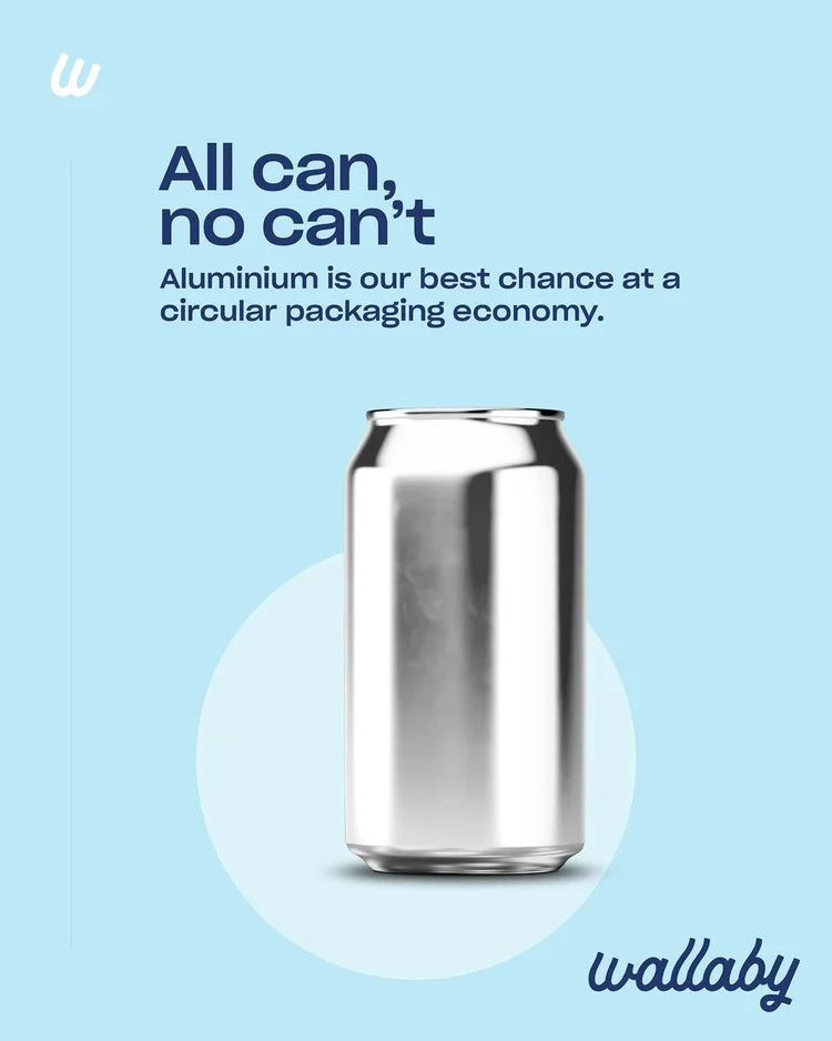 100% of aluminium cans and bottles are recyclable