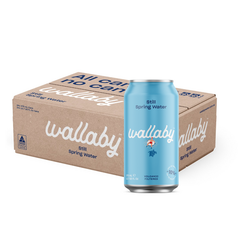 canned water, spring, wallaby, eco-friendly, sustainable, charity, Australian